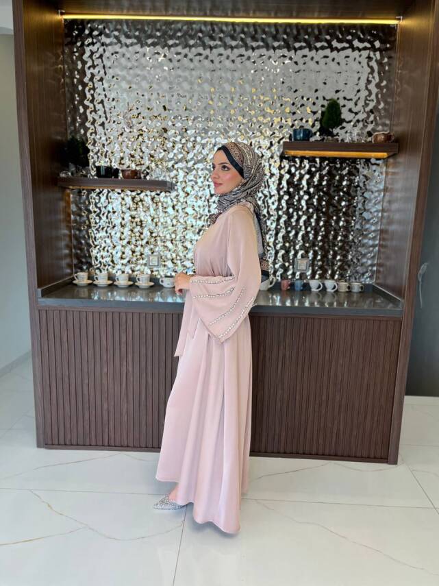 Boyun Taş İşlemli Kemer Aksesurlı Elbise S16044 - 26