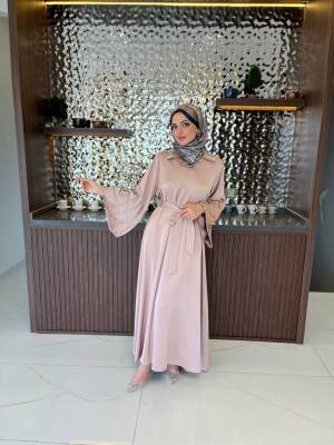 Boyun Taş İşlemli Kemer Aksesurlı Elbise S16044 - 31