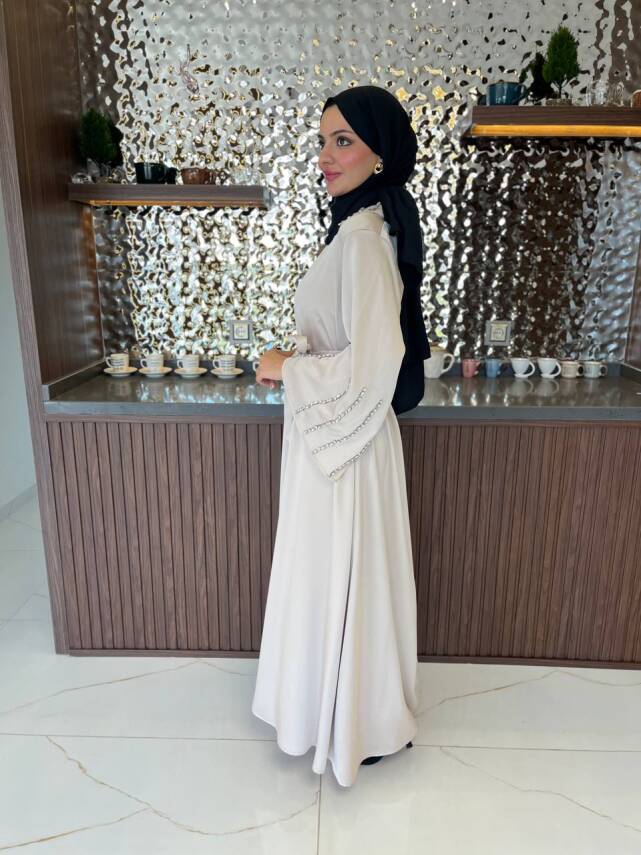 Boyun Taş İşlemli Kemer Aksesurlı Elbise S16044 - 15