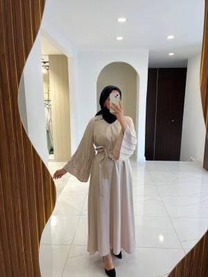 Boyun Taş İşlemli Kemer Aksesurlı Elbise S16044 - 20