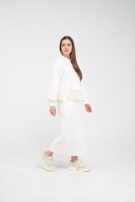 Dantel Detaylı İkili Takım K8068 - 3