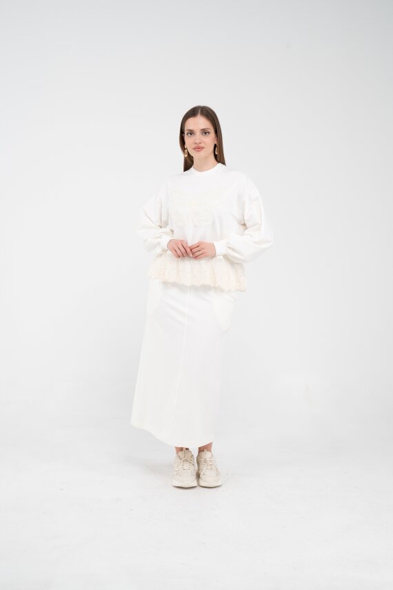 Dantel Detaylı İkili Takım K8068 - 1