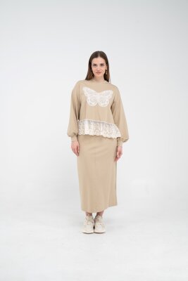 Dantel Detaylı İkili Takım K8068 - 5