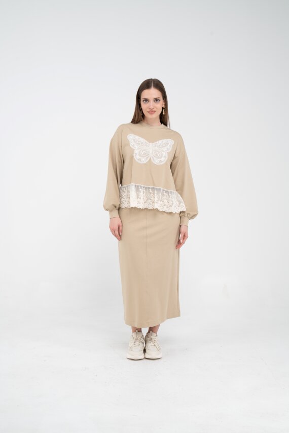 Dantel Detaylı İkili Takım K8068 - 5