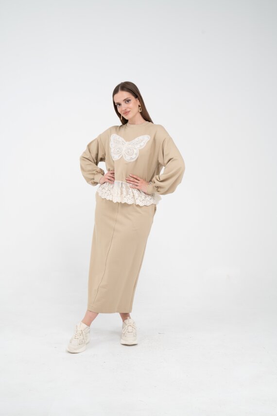 Dantel Detaylı İkili Takım K8068 - 7