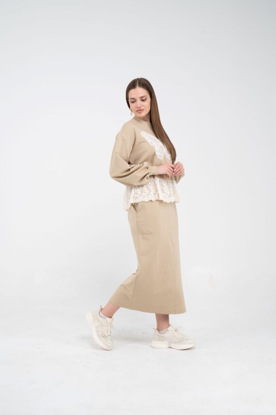 Dantel Detaylı İkili Takım K8068 - 8