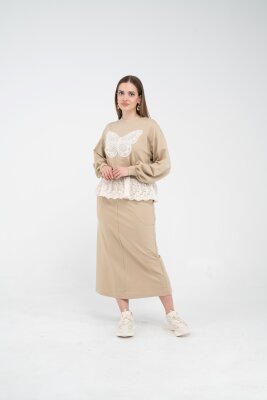 Dantel Detaylı İkili Takım K8068 - 10