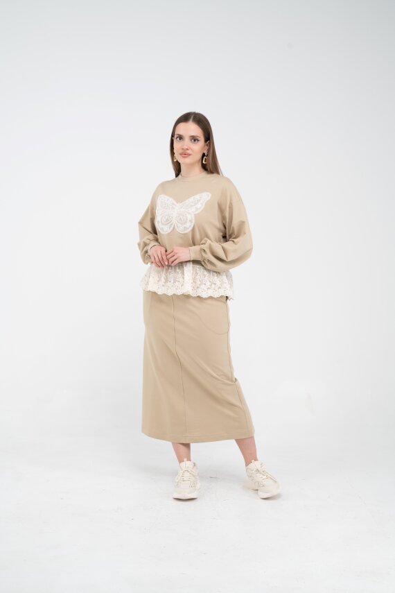 Dantel Detaylı İkili Takım K8068 - 10