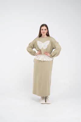 Dantel Detaylı İkili Takım K8068 - 12