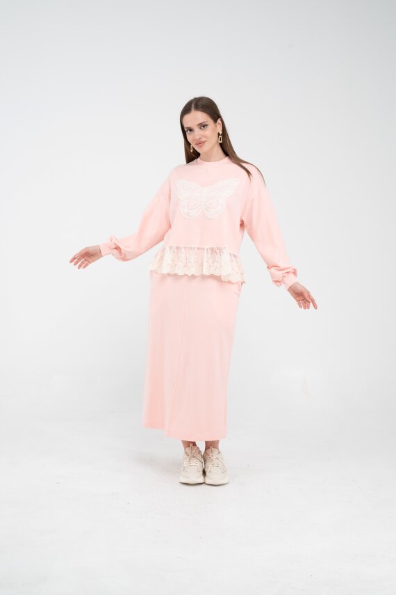 Dantel Detaylı İkili Takım K8068 - 17