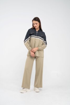 Dantel Şeritli Kot Detaylı İkili Takım K1751 - 19