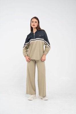 Dantel Şeritli Kot Detaylı İkili Takım K1751 - 21