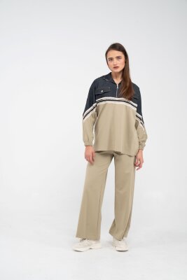 Dantel Şeritli Kot Detaylı İkili Takım K1751 - 24