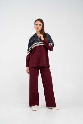 Dantel Şeritli Kot Detaylı İkili Takım K1751 - 31