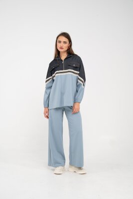 Dantel Şeritli Kot Detaylı İkili Takım K1751 - 34