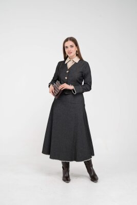 Dikiş Detaylı Şık İkili Kadın Takım 8087 - SASİLVA