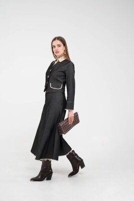 Dikiş Detaylı Şık İkili Kadın Takım 8087 - 3