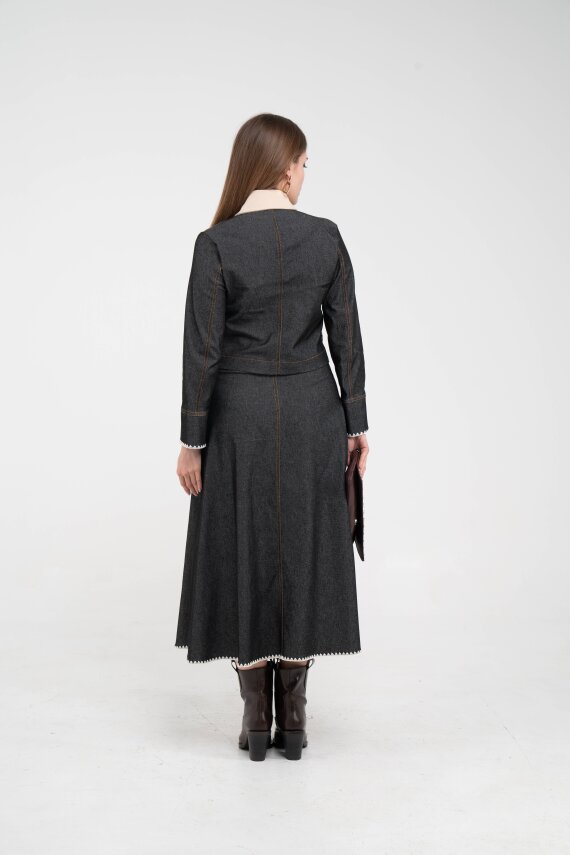 Dikiş Detaylı Şık İkili Kadın Takım 8087 - 10