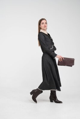 Dikiş Detaylı Şık İkili Kadın Takım 8087 - 6