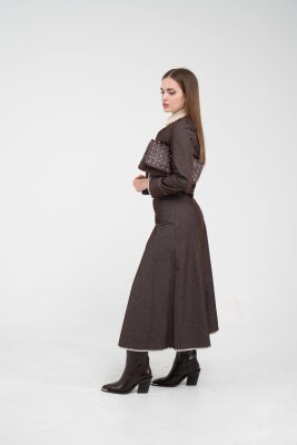 Dikiş Detaylı Şık İkili Kadın Takım 8087 - 12