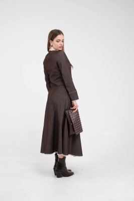 Dikiş Detaylı Şık İkili Kadın Takım 8087 - 13