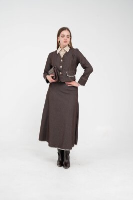 Dikiş Detaylı Şık İkili Kadın Takım 8087 - 15