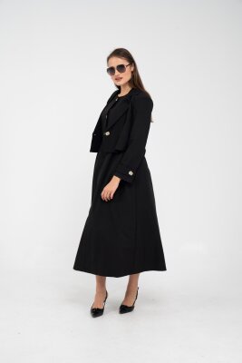 Düğme Detaylı Ceketli Elbise Takım K8062 - 13