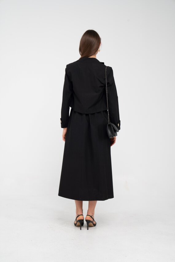 Düğme Detaylı Ceketli Elbise Takım K8062 - 19