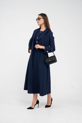 Düğme Detaylı Ceketli Elbise Takım K8062 - 23