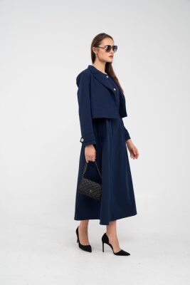 Düğme Detaylı Ceketli Elbise Takım K8062 - 25