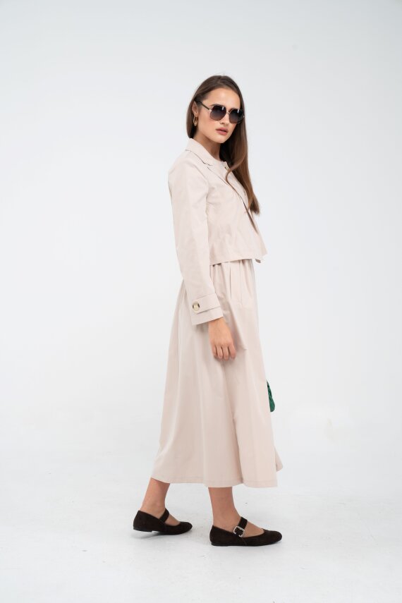 Düğme Detaylı Ceketli Elbise Takım K8062 - 30