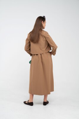 Düğme Detaylı Ceketli Elbise Takım K8062 - 38