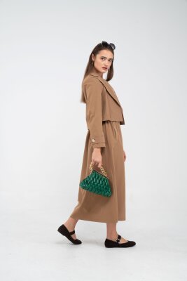 Düğme Detaylı Ceketli Elbise Takım K8062 - 36