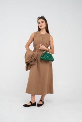 Düğme Detaylı Ceketli Elbise Takım K8062 - 37