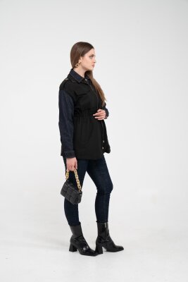 Fermuarlı Bel Büzgülü Cepli Kadın Yelek 8099 - 30