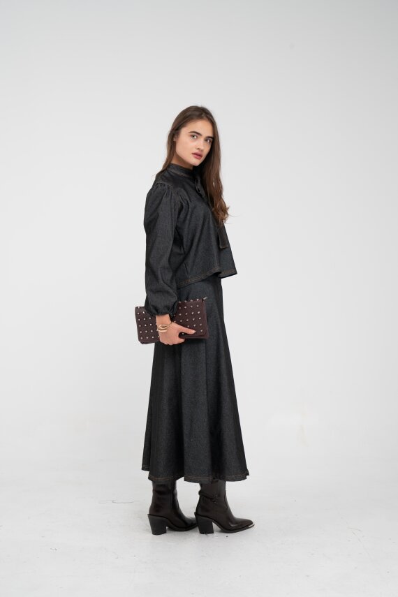 Fiyonk Yaka Detaylı Modern İkili Kadın Takım 1765 - 2