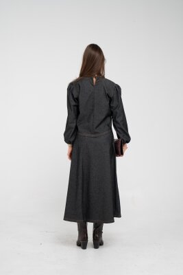 Fiyonk Yaka Detaylı Modern İkili Kadın Takım 1765 - 11