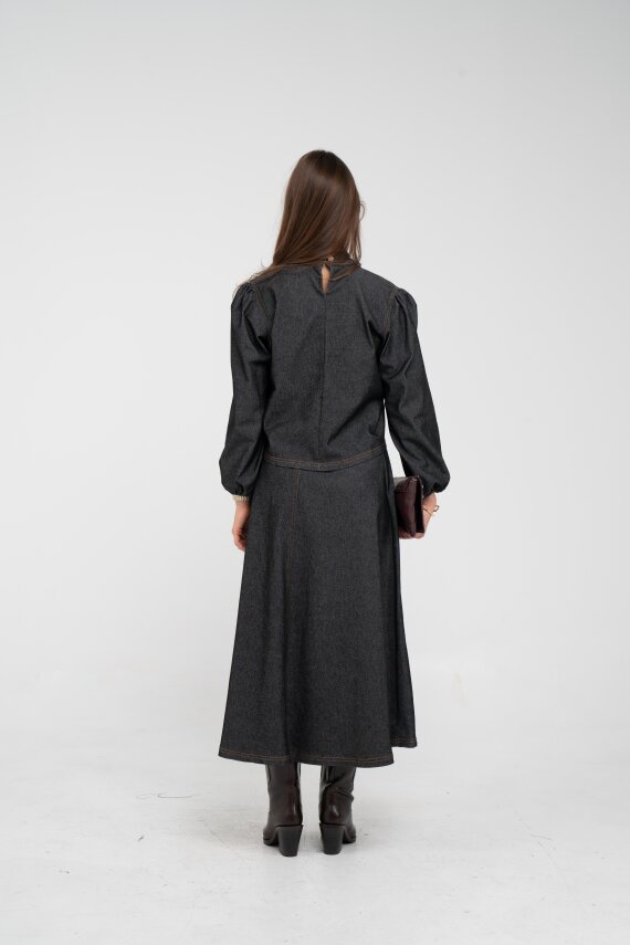 Fiyonk Yaka Detaylı Modern İkili Kadın Takım 1765 - 11