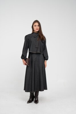 Fiyonk Yaka Detaylı Modern İkili Kadın Takım 1765 - 4