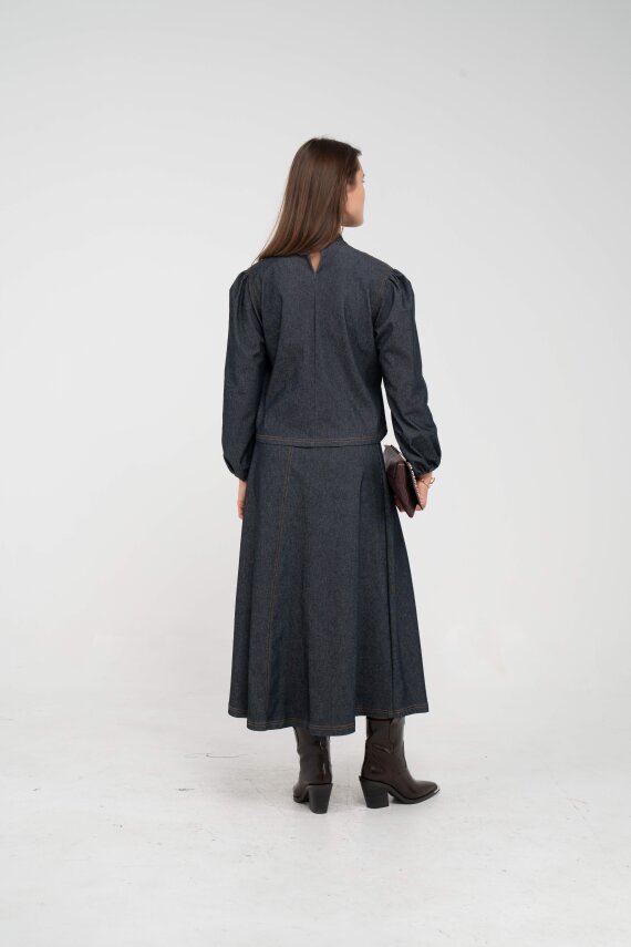 Fiyonk Yaka Detaylı Modern İkili Kadın Takım 1765 - 21