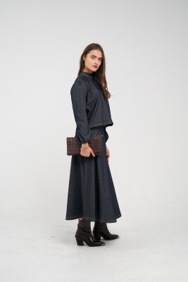 Fiyonk Yaka Detaylı Modern İkili Kadın Takım 1765 - 17