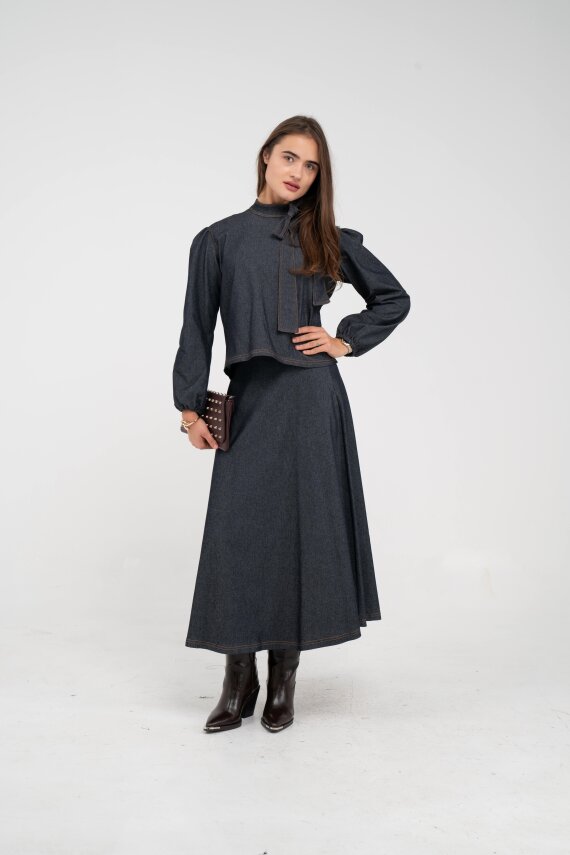 Fiyonk Yaka Detaylı Modern İkili Kadın Takım 1765 - 15