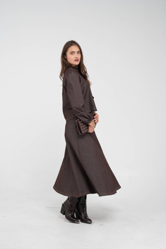 Fiyonk Yaka Detaylı Modern İkili Kadın Takım 1765 - 26