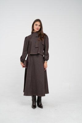 Fiyonk Yaka Detaylı Modern İkili Kadın Takım 1765 - 28