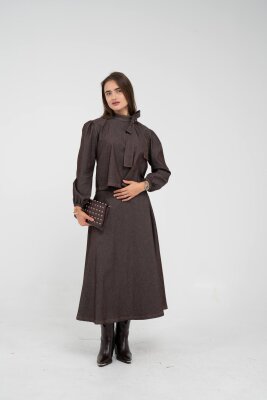 Fiyonk Yaka Detaylı Modern İkili Kadın Takım 1765 - 30