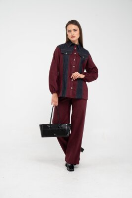 Kadife Jean Detaylı İkili Takım K1744 - SASİLVA