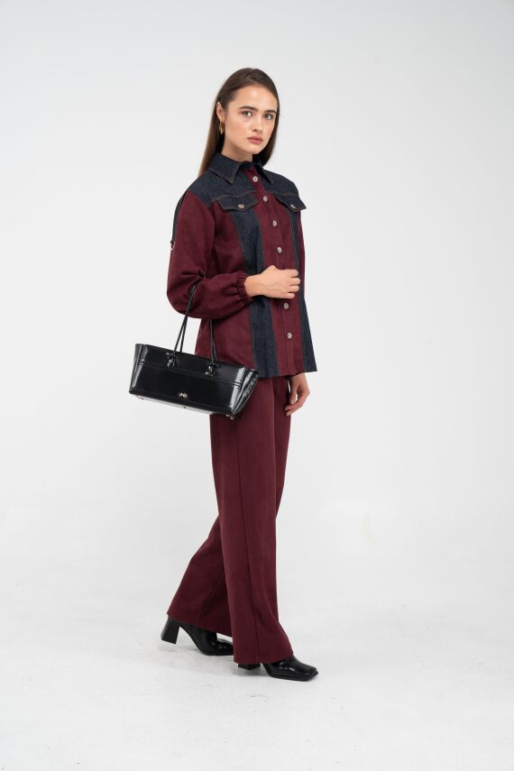 Kadife Jean Detaylı İkili Takım K1744 - 5