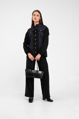 Kadife Jean Detaylı İkili Takım K1744 - 7