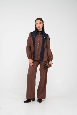 Kadife Jean Detaylı İkili Takım K1744 - 20