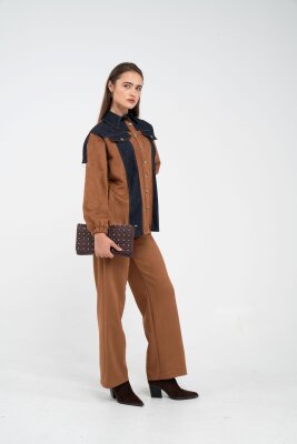 Kadife Jean Detaylı İkili Takım K1744 - 27